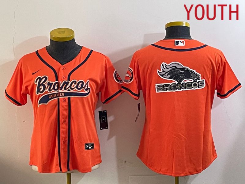 Youth Denver Broncos Blank Orange Joint Name 2024 Nike Limited NFL Jersey style 2->women nfl jersey->Women Jersey